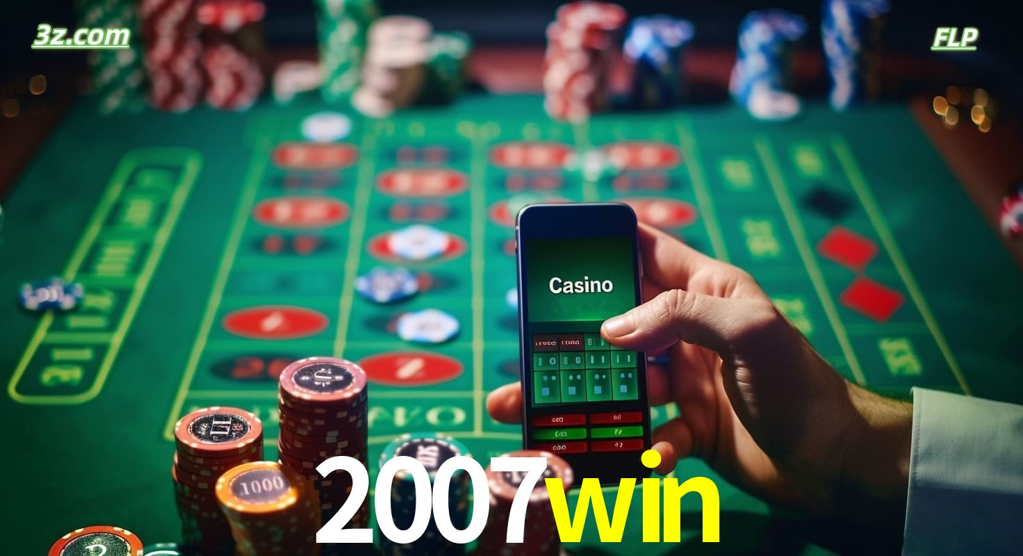 Cassino online móvel 2007win com apostas em roleta e fichas de pôquer